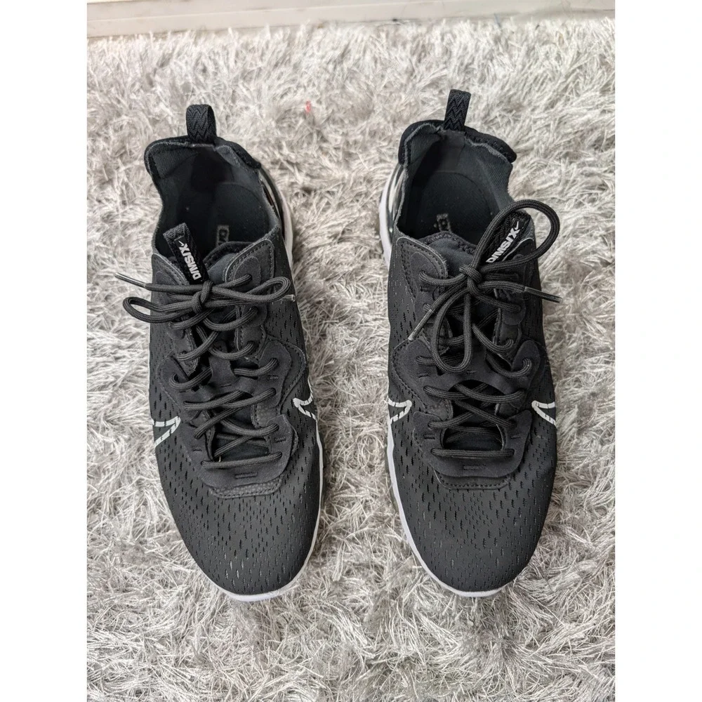 Nike React Vision DMSX Black White Mens Running Sneakers Size 10